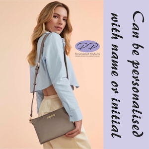 Monogram crossbody bag | custom handbag, personalised gift for her, personalised birthday present | bridesmaid bag | shoulder over body bag