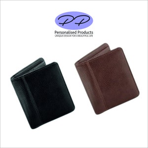 Billetera con inicial personalizada, regalo para hombres, regalo para niños, adolescentes, regalo para papá, regalo para novio, apariencia de cuero, billetera con monograma