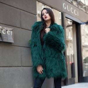 emerald fur coat