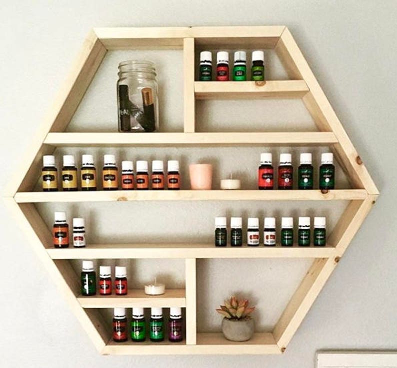 The Original Large Hexagon Shelf Essential Oil Shelf Etsy