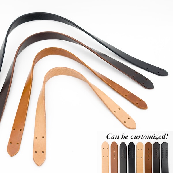 Full Grain Leather Bag Handles – DIY Purse Straps for Crochet, Knit & Tote Handbag Making