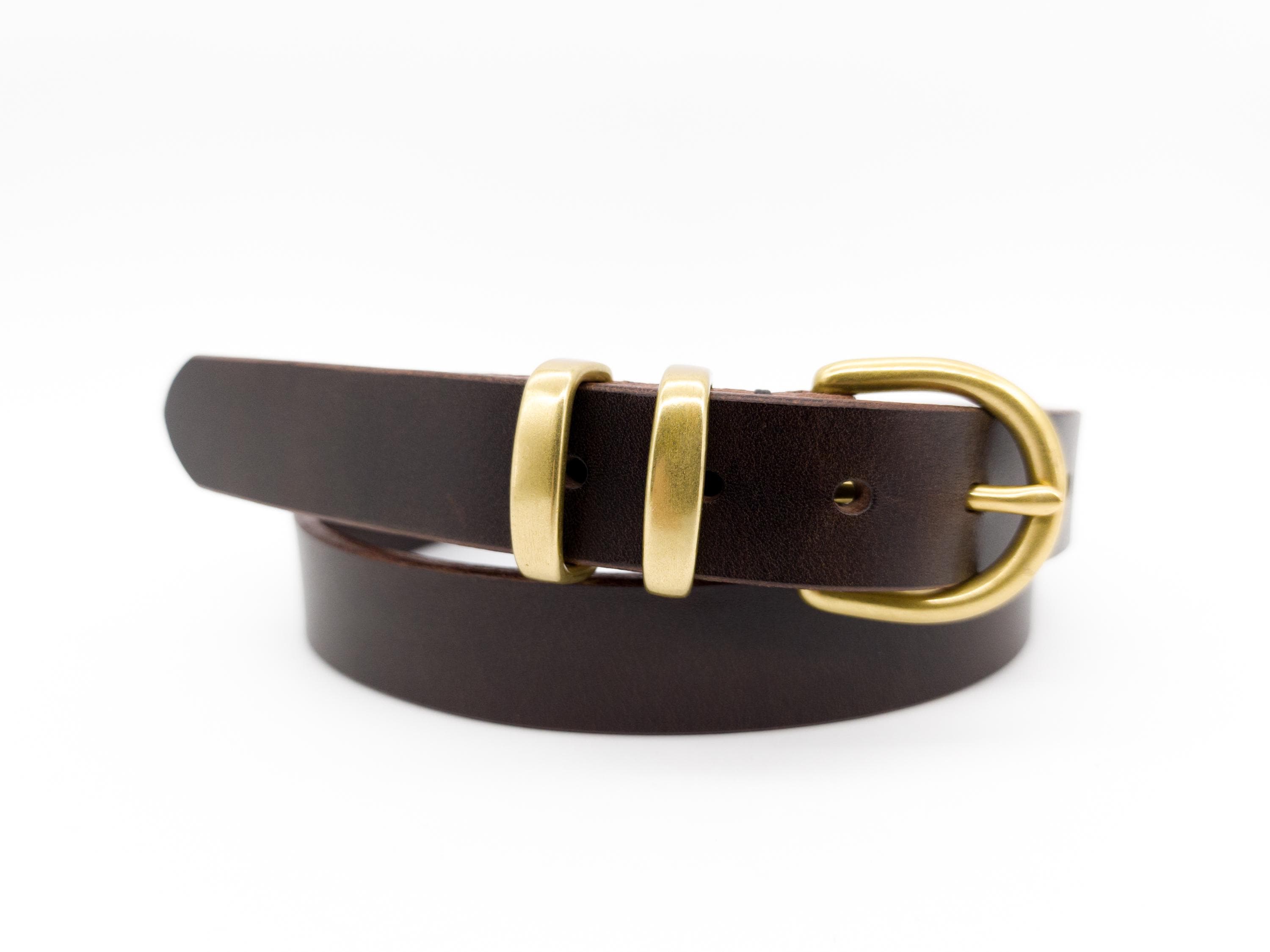 Skinny Full Grain Leather Belt for Women, 1 display picture 3