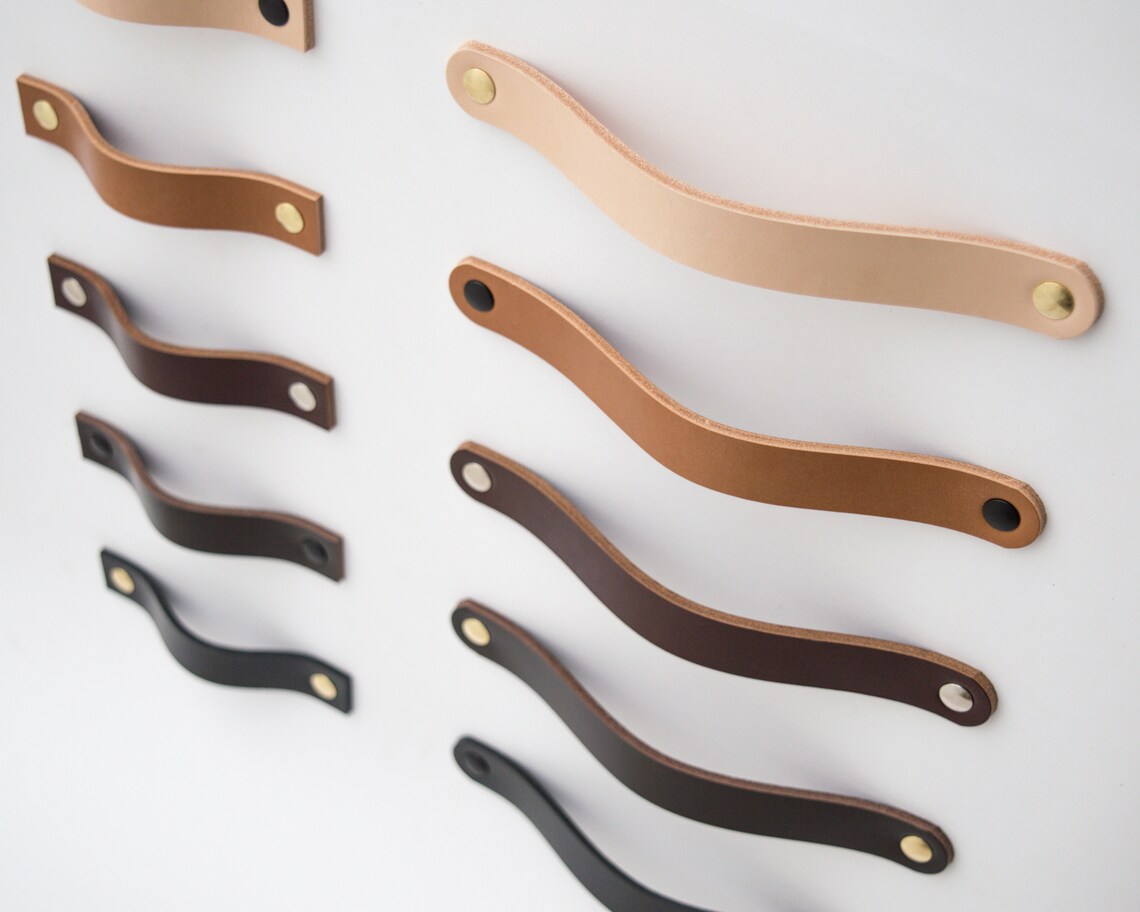 Leather Drawer Handles Leather Drawer Pulls Kitchen Etsy Australia