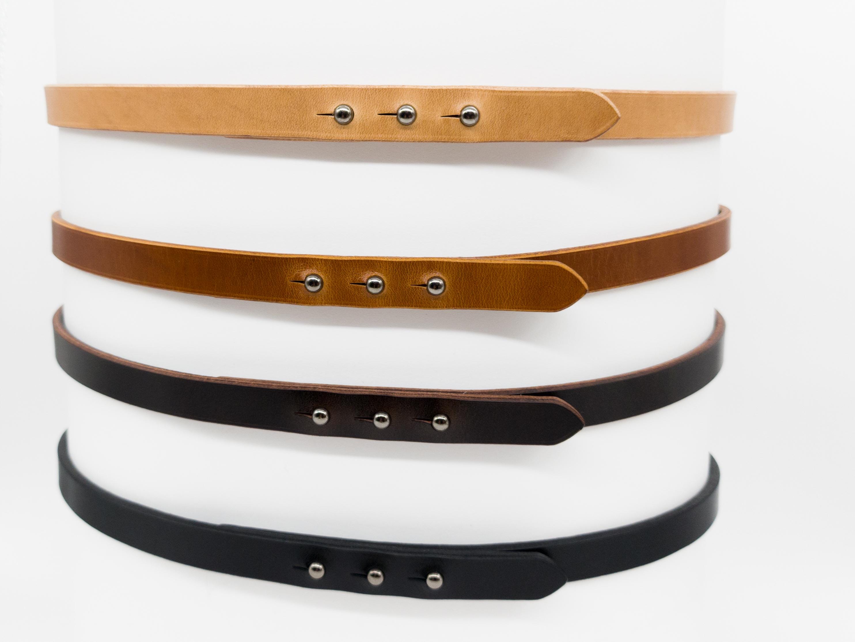 Handmade Full Grain Leather Belt: Buckle-free Minimalist  display picture 2
