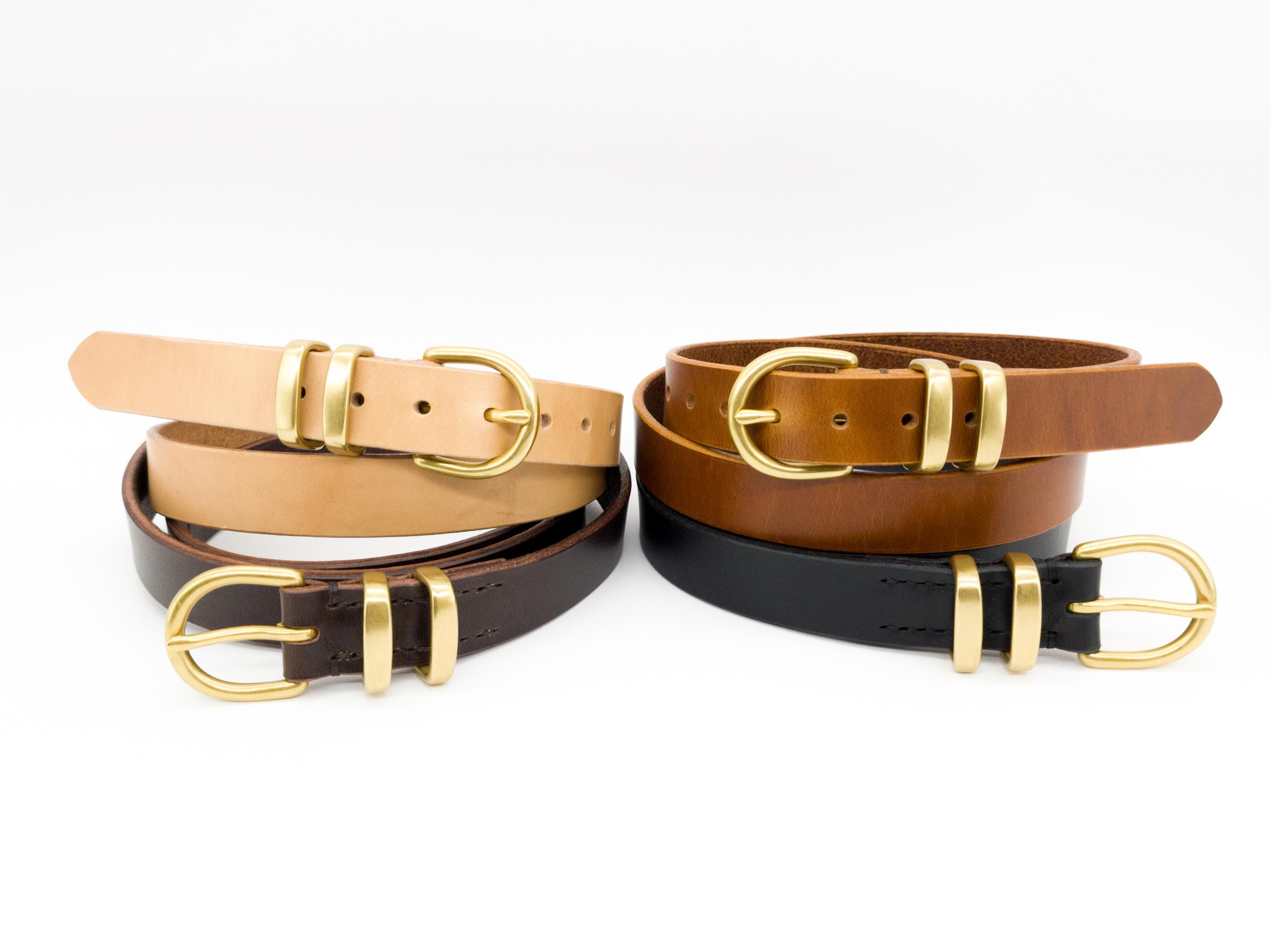 9595 Women\'s Leather Belt Skinny Waist Belts Full Grain Vintage Finish Hand Thin Women main image 3