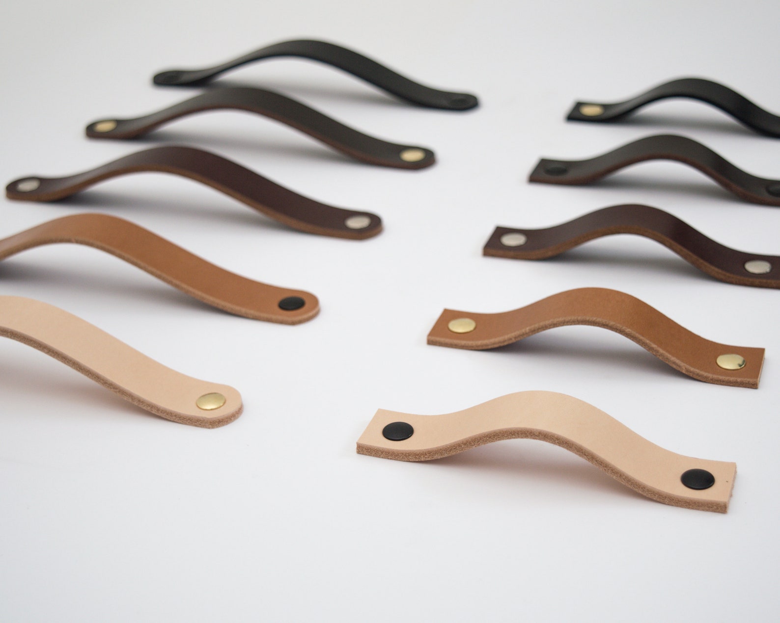 Leather Drawer Handles Leather Drawer Pulls Kitchen Etsy