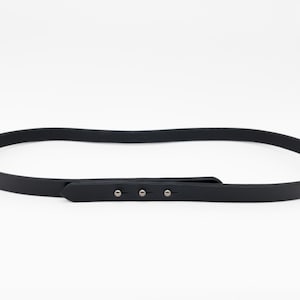 Black Leather Belt – Chic Handmade Women’s Minimalist Fashion Belt