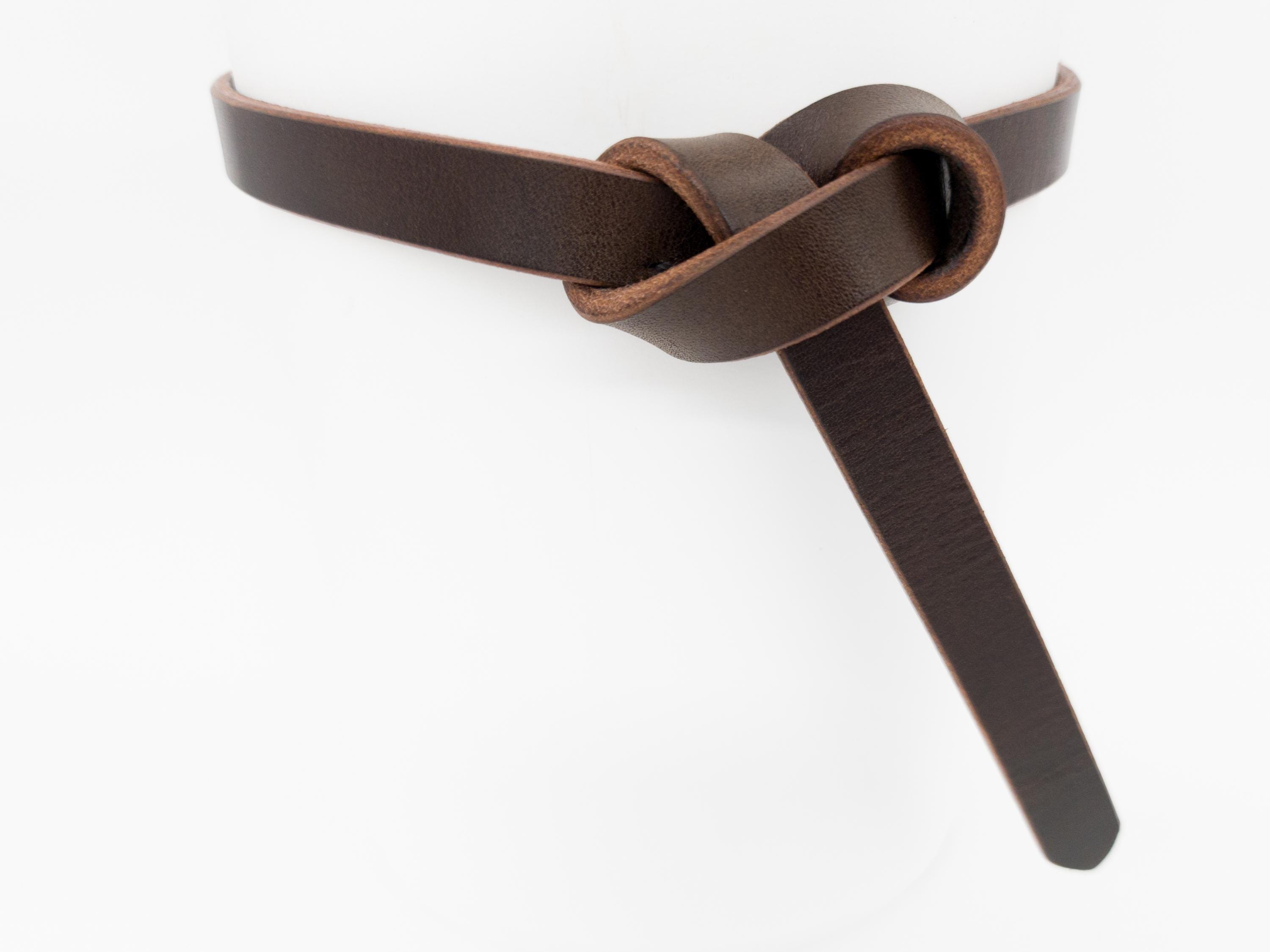 5421 Brown Faux Leather Obi Belt For Women Men Vintage Minimalist Style Brown Leather Obi Belt - Etsy main image 4
