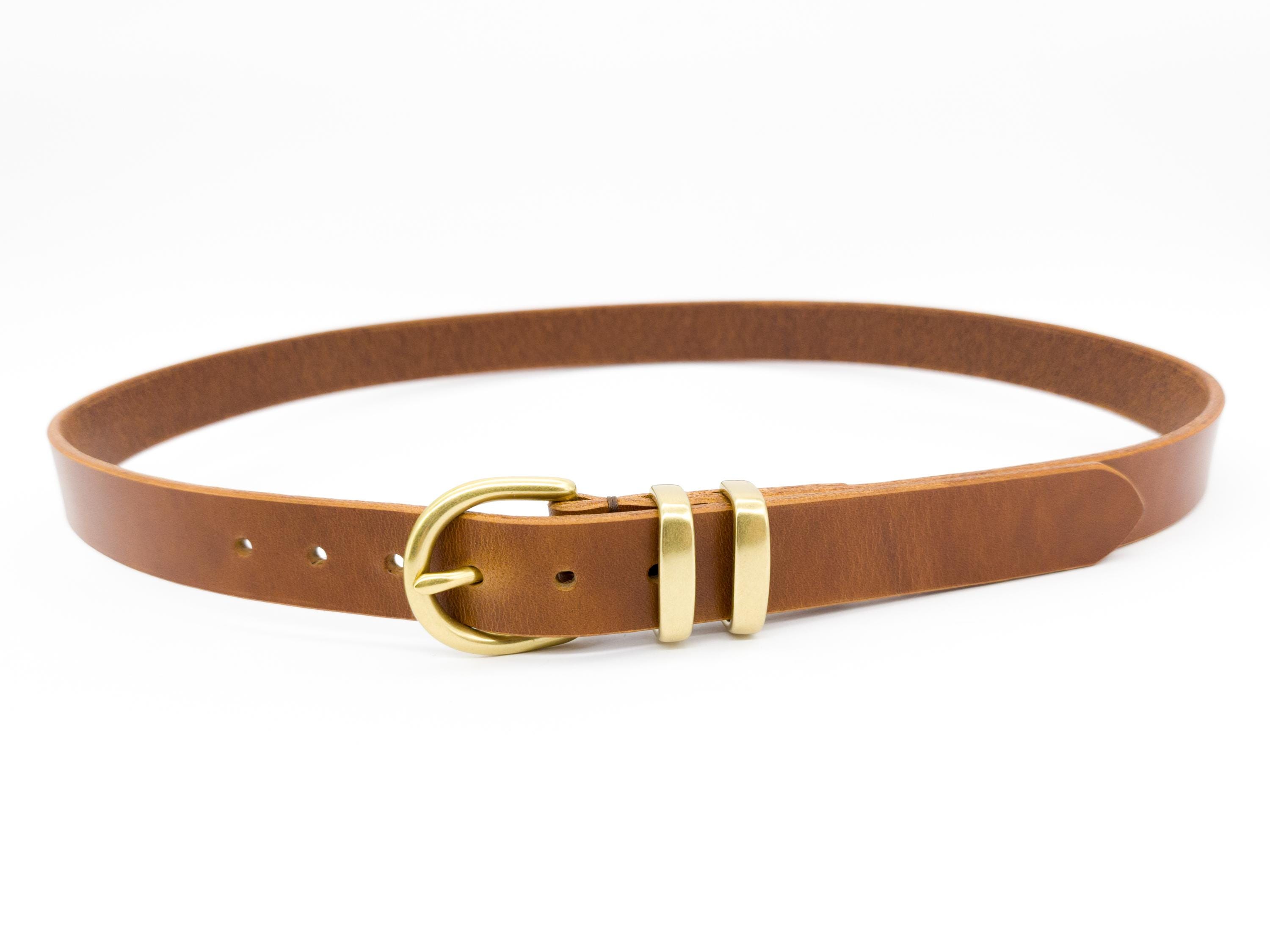 Skinny Full Grain Leather Belt for Women, 1