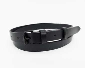 Vintage De Vecchi Woven Black Leather Belt Silver Buckle  display picture 3