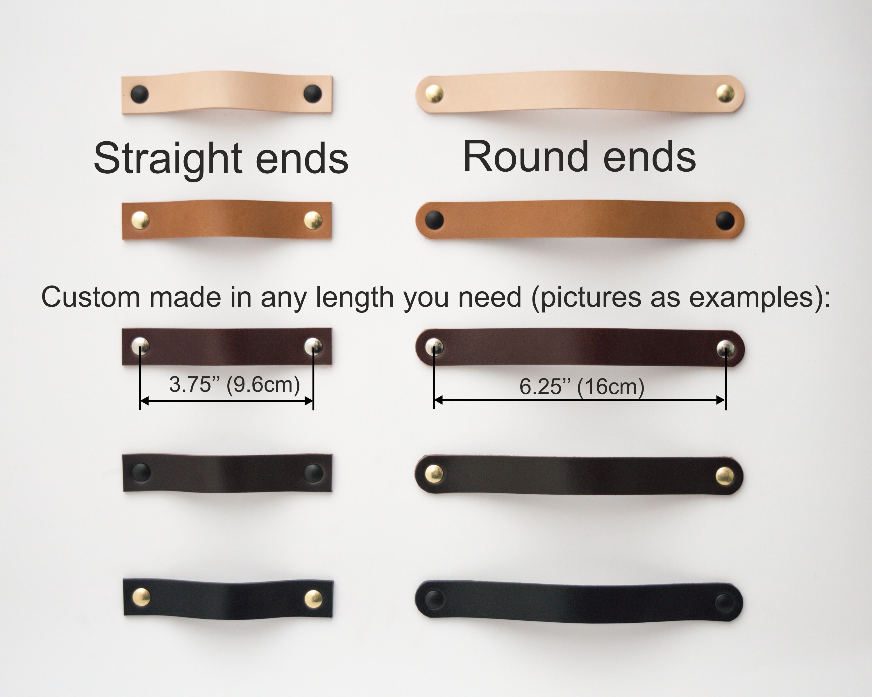 Leather Drawer Handles Leather Drawer Pulls Kitchen Etsy