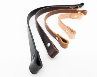 Leather Handbag Handles with Screws: Full Grain, Equestrian Grade Straps
