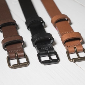 Full grain leather belt Women Skinny belt Skinny waist belt Mens leather belt Black leather belt Thin belt Veg tan leather belt image 2