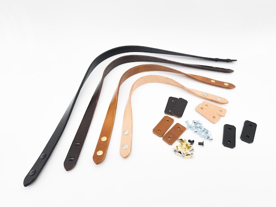 Full Grain Leather Handbag Handles with Screws: Equestrian Grade Straps