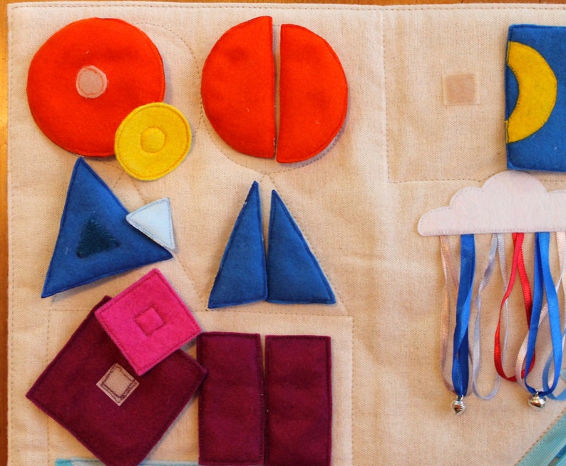 Baby Busy Mat Activity Quiet Blanket Children's Fidget Etsy