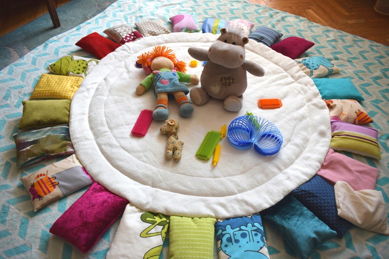 Baby Play Mat Cozy Sensory Baby Mat From Linen With Beans or Etsy