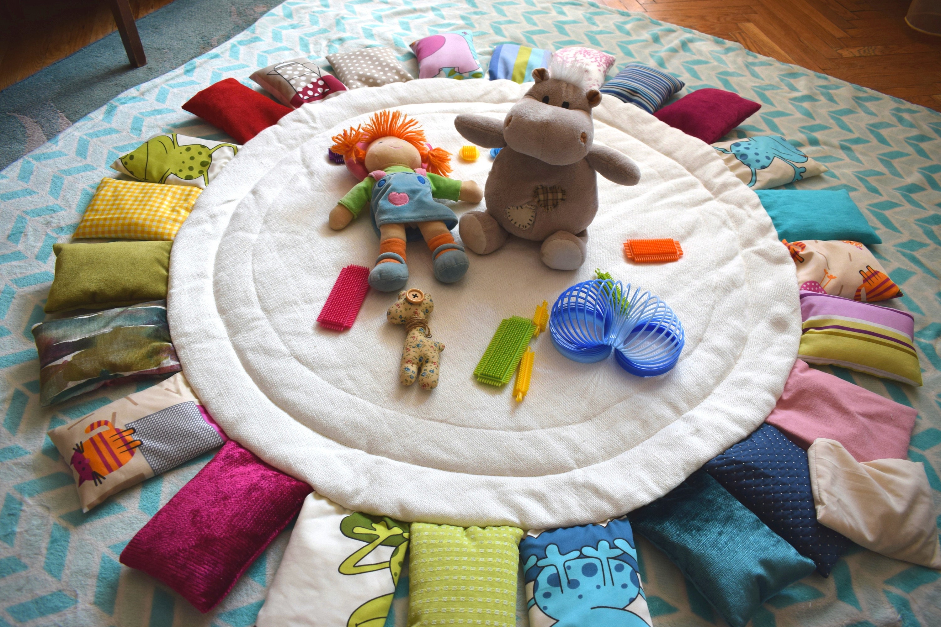 Baby Play Mat Cozy Sensory Baby Mat From Linen With Beans or Etsy