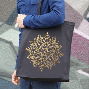 Mandala Print  Cotton Tote Bag