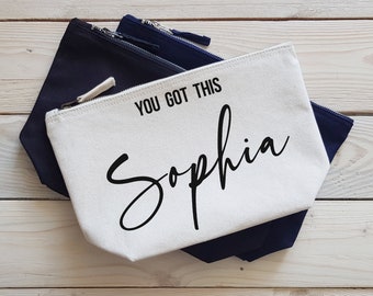 Personalised Canvas Makeup And Toiletry Bag