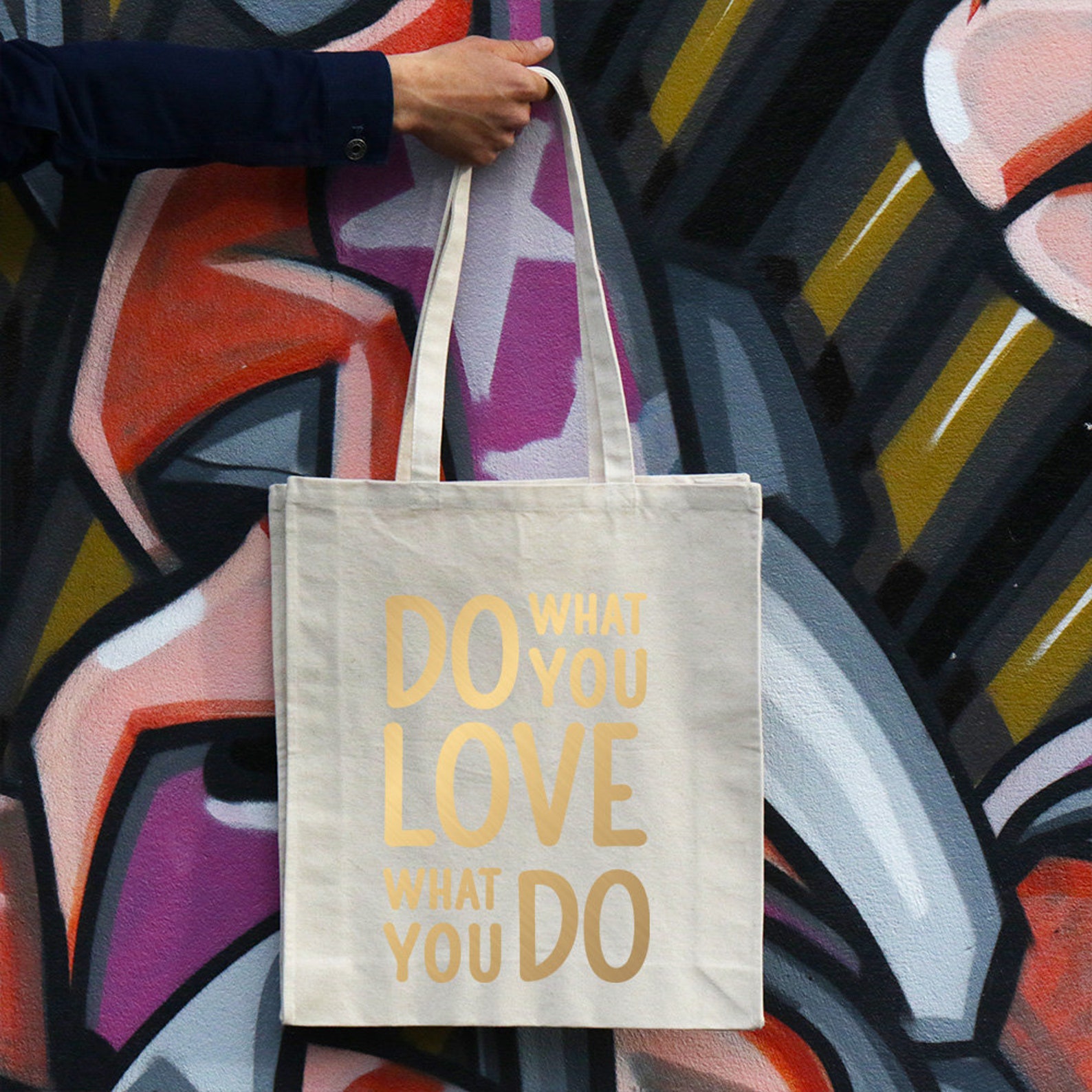 Inspirational Quote Print Cotton Tote Bag Etsy