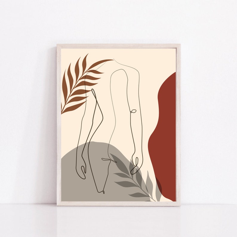 Femine Wall Art Woman Body Line Wall Art Digital Art 1 Line Etsy