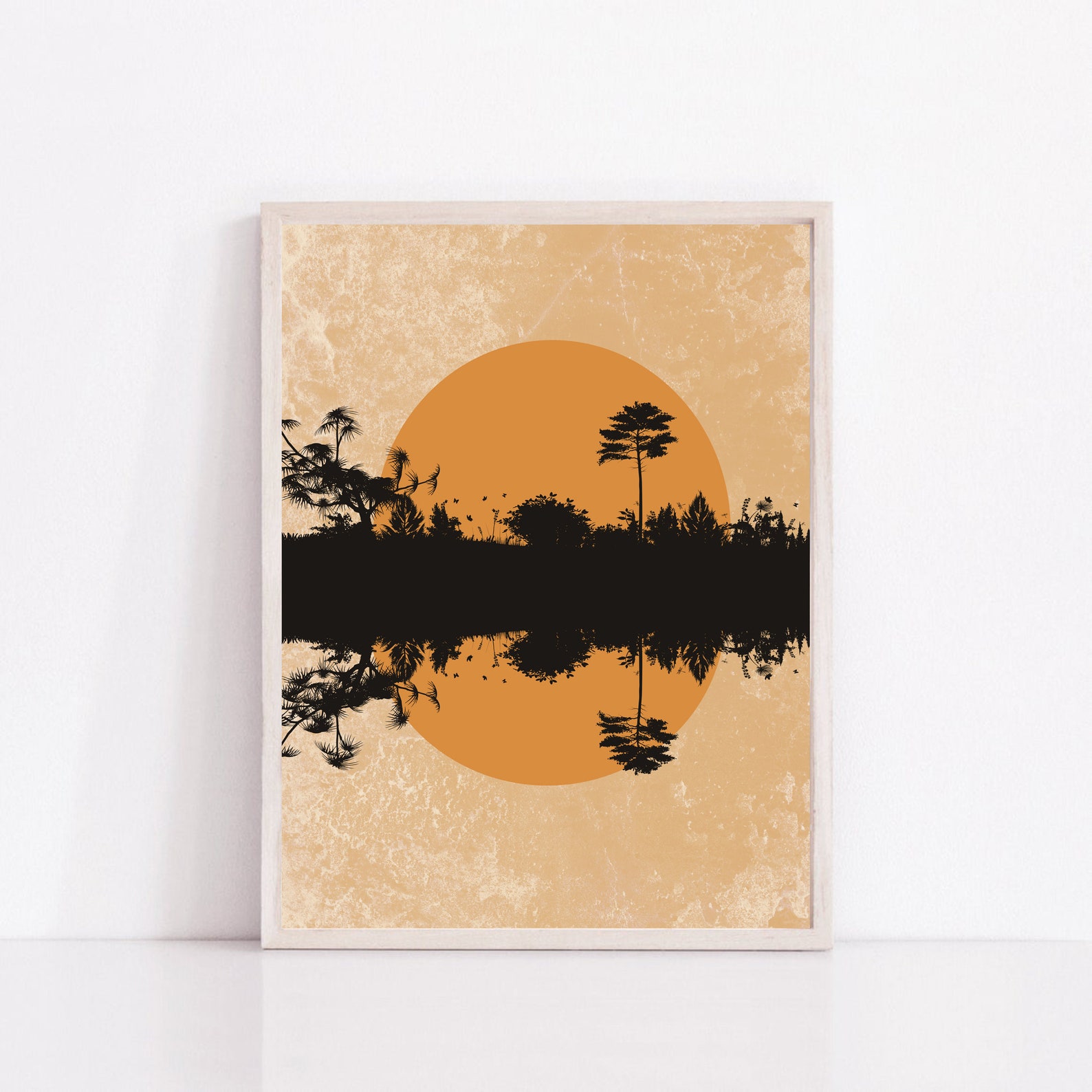 Boho Art sun print Abstract lanscape printable Poster Gallery | Etsy