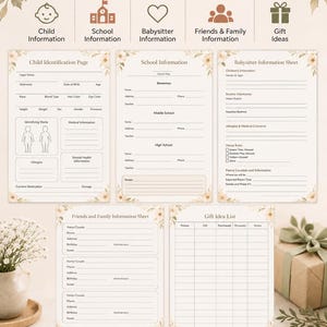Ultimate Home Management System | 70 Printable Pages | Household, Emergency Planner| Family Organization Binder | Medical Records | image 7