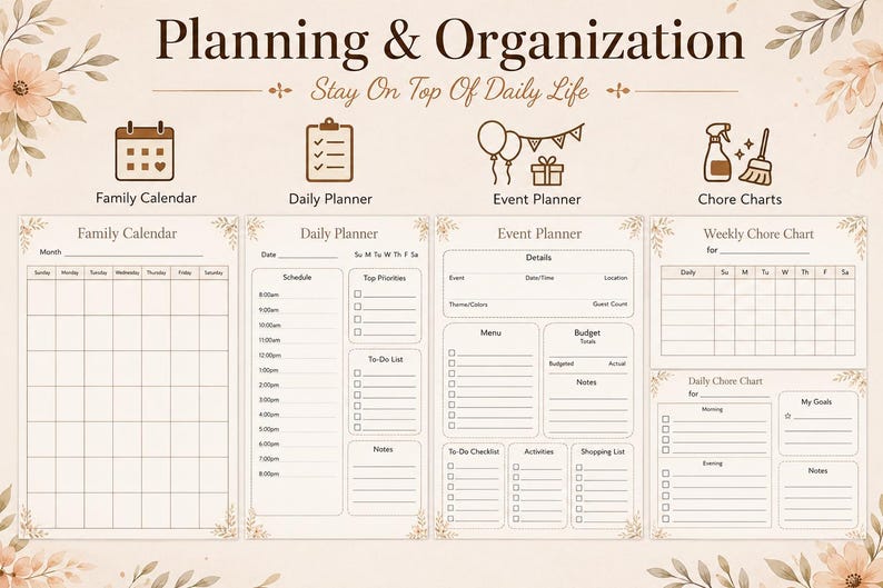Ultimate Home Management System | 70 Printable Pages | Household, Emergency Planner| Family Organization Binder | Medical Records | image 9