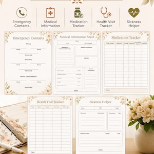 Ultimate Home Management System | 70 Printable Pages | Household, Emergency Planner| Family Organization Binder | Medical Records | image 6