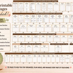 Ultimate Home Management System | 70 Printable Pages | Household, Emergency Planner| Family Organization Binder | Medical Records | image 2