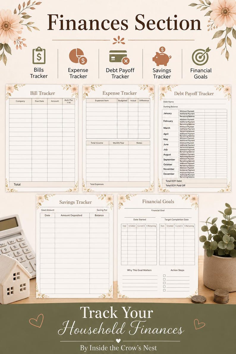 Ultimate Home Management System | 70 Printable Pages | Household, Emergency Planner| Family Organization Binder | Medical Records | image 4