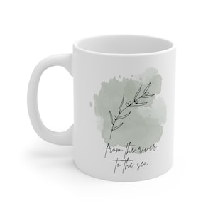 Palestine Mug 11oz Coffee Mug Watercolor Minimalist Mug