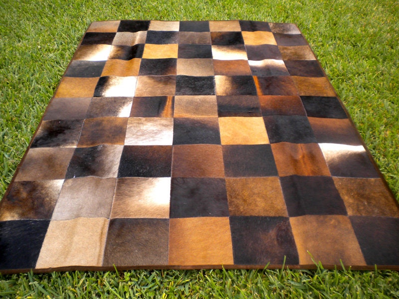 Ask for ANY SIZE Patchwork Cowhide Rug Natural Hair on - Etsy