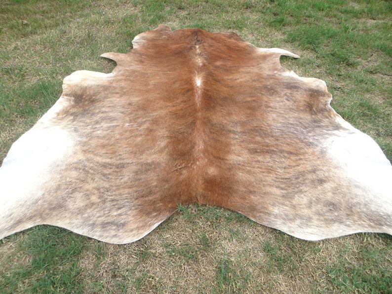 BRINDLE CARAMEL BROWN Large New Cowhide Rug Natural Hair Etsy