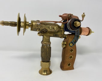 Steampunk Short-Range Blaster Raygun with Stand - Victorian prop
