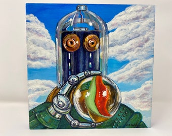Billy Bot Robot - Original Acrylic Painting