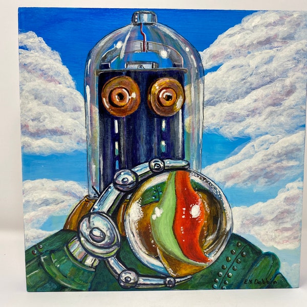 Billy Bot Robot - Original Acrylic Painting