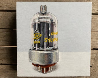 Solitary Tube - Vacuum Tube - Original Acrylic Painting