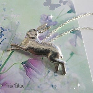 Hare Necklace, Sterling Silver Pendant , Spiritual Jewellery, Gift Idea for Her, Animal Jewellery