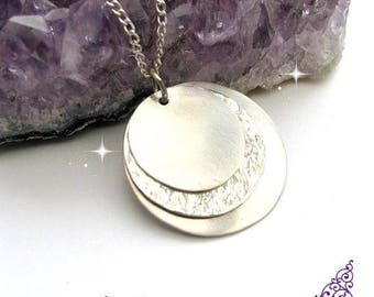 Silver Disc Necklace