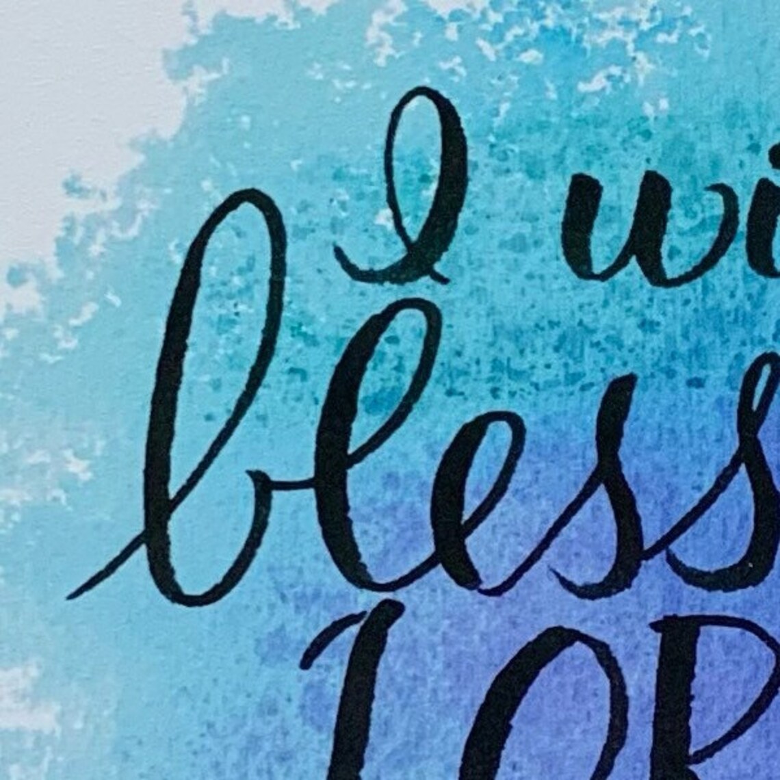 Psalm 34 1 8 X 10 Inch Art Print I Will Bless The Lord At Etsy