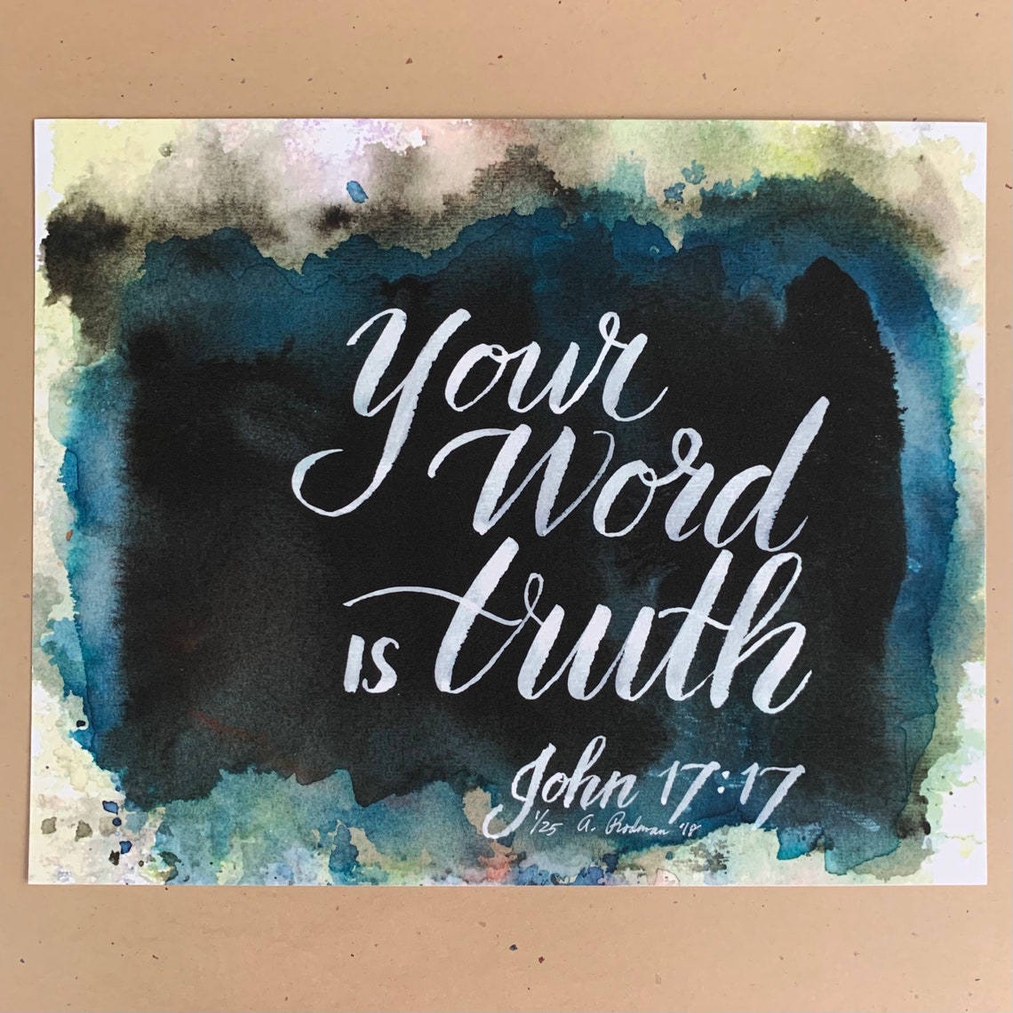 John 17:17 8x10 Inch Art Print Your Word is Truth - Etsy