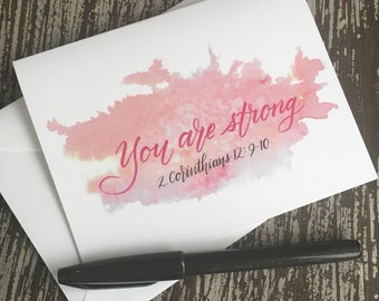 You Are Strong encouragement card