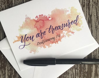 You Are Treasured encouragement card