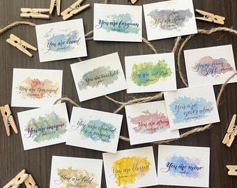 Mini Love Notes from God's Heart ~ 14 Encouragement Cards with Scripture