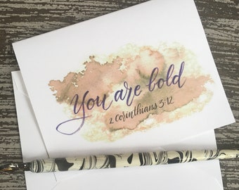 You Are Bold encouragement card