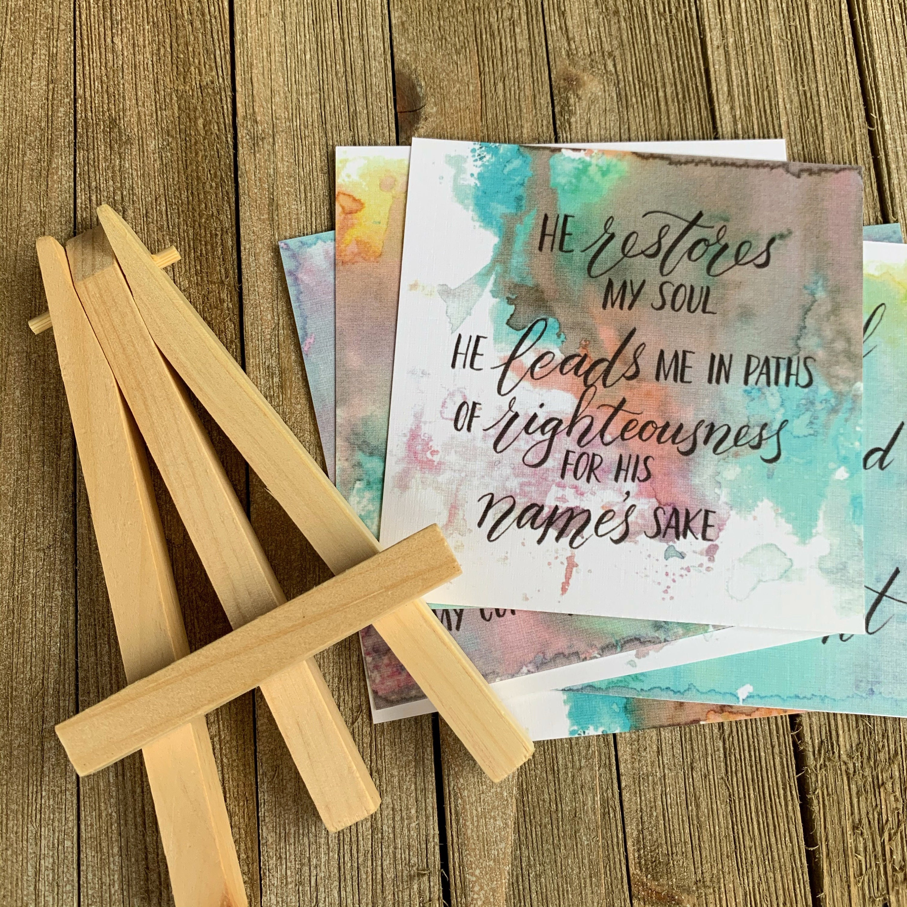 Psalm 23 Card Set ESV 6 Uplifting Scripture Cards Etsy