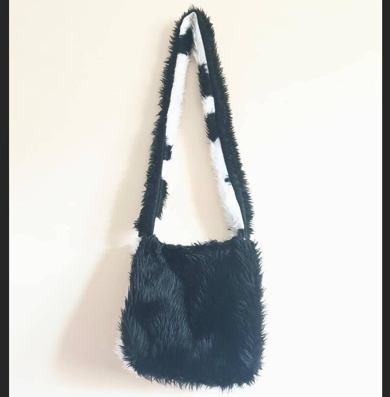 Handmade Fluffy Cross Over Mini Tote Bag Messenger Bag Fluffy Etsy