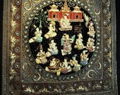 Beautiful Embroidered Wall-hanging KALAGA Burma Myanma