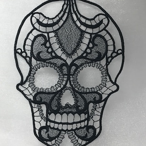 Lace Skull (Free Standing Lace - A Finished Embroidery product, not a design file or pattern)